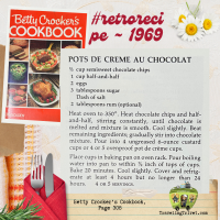 Betty Crocker's Cookbook 1969 - Pots de Crème au Chocolat