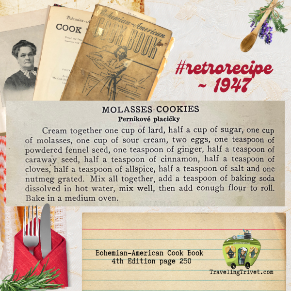Bohemian-American Cook Book 1947 - Molasses Cookies