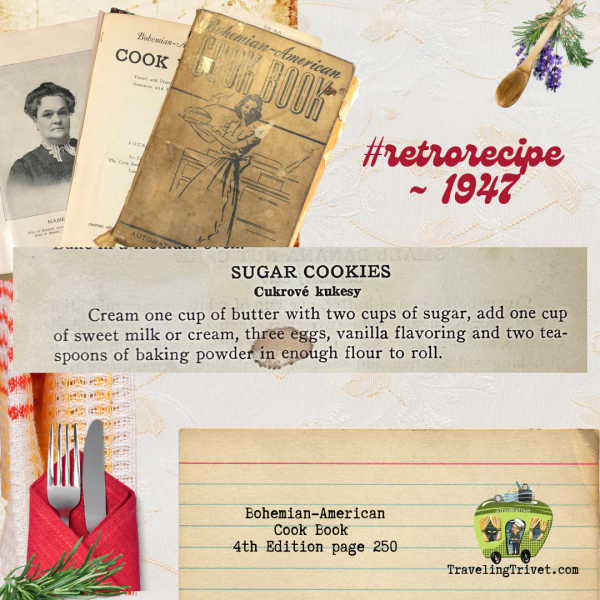 Bohemian-American Cook Book 1947 - Sugar Cookies